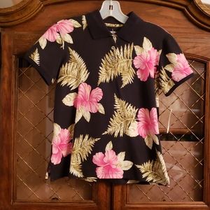 Havana Jack's Hawaiian-print short sleeved top